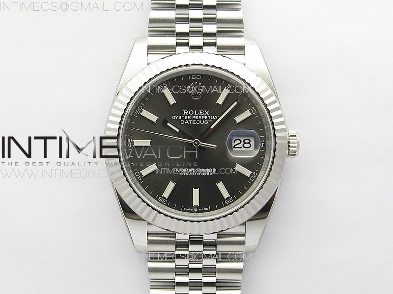 DateJust 41 126334 Clean 11 Best Edition 904L Steel Gray Stick Dial on Oyster Bracelet VR3235