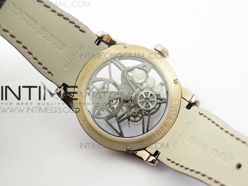 Excalibur Rddbex0392 RG BBR Best Edition Skeleton Dial on Brown Leather Strap A2136 Tourbillon