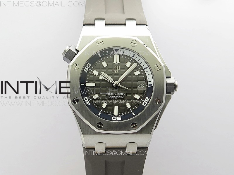 Royal Oak Offshore Diver 15720 ZF 11 Best Edition Gray Dial on Gray Rubber Strap A4308