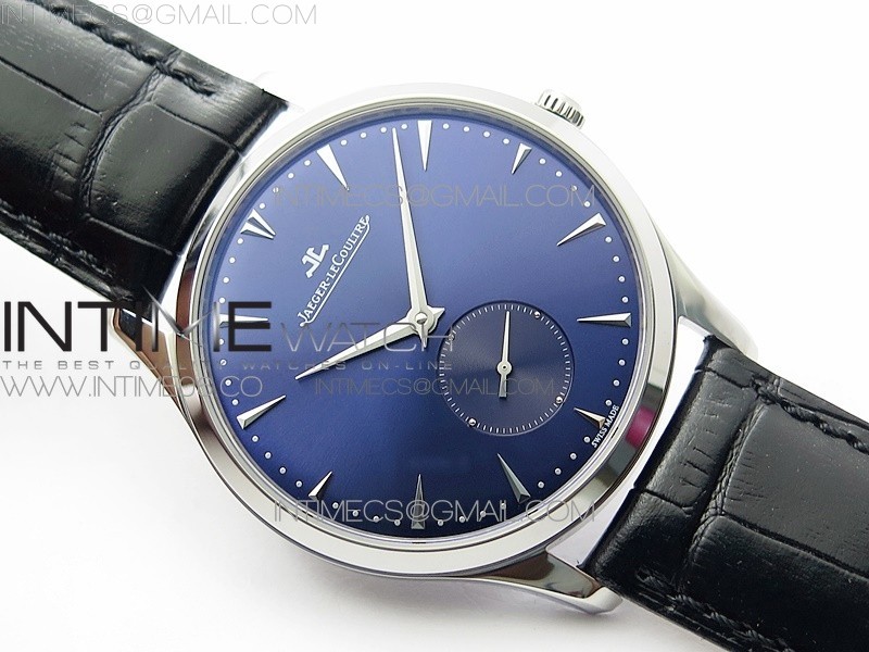 MASTER ULTRA THIN SMALL SECOND SS ZF 11 BEST EDITION BLUE DIAL ON BLACK LEATHER STRAP A896