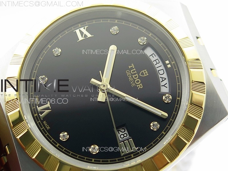 PRINCE BAY 41MM SSYG V7F 11 BEST EDITION BLACK DIAL DIAMONDS MARKERS ON SS BRACELET A2824