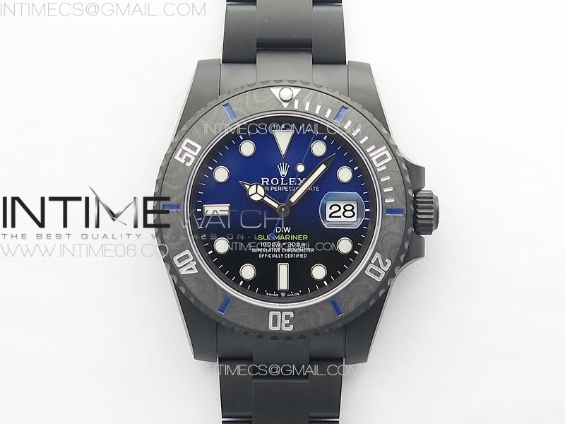 Submariner DIW DLC Sandblasted VSF 11 Best Edition BlackBlue Dial on DLC Bracelet VS3135