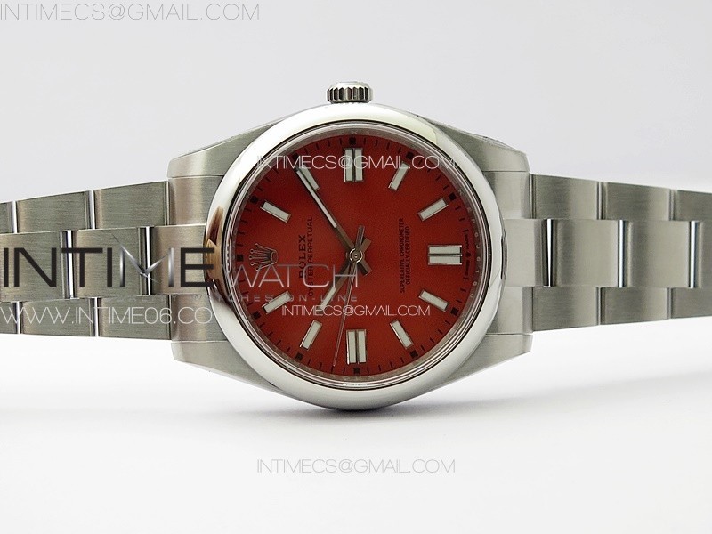 Oyster Perpetual 41mm 124300 SS APSF 11 Best Edition Red Dial on SS Bracelet A2824