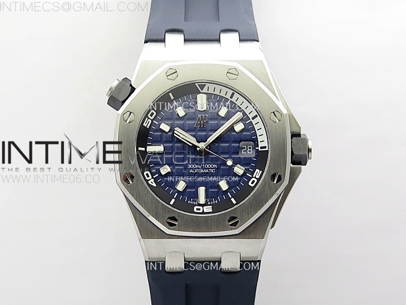 Royal Oak Offshore Diver 15720 APSF 11 Best Edition Blue Dial on Blue Rubber Strap SA4308