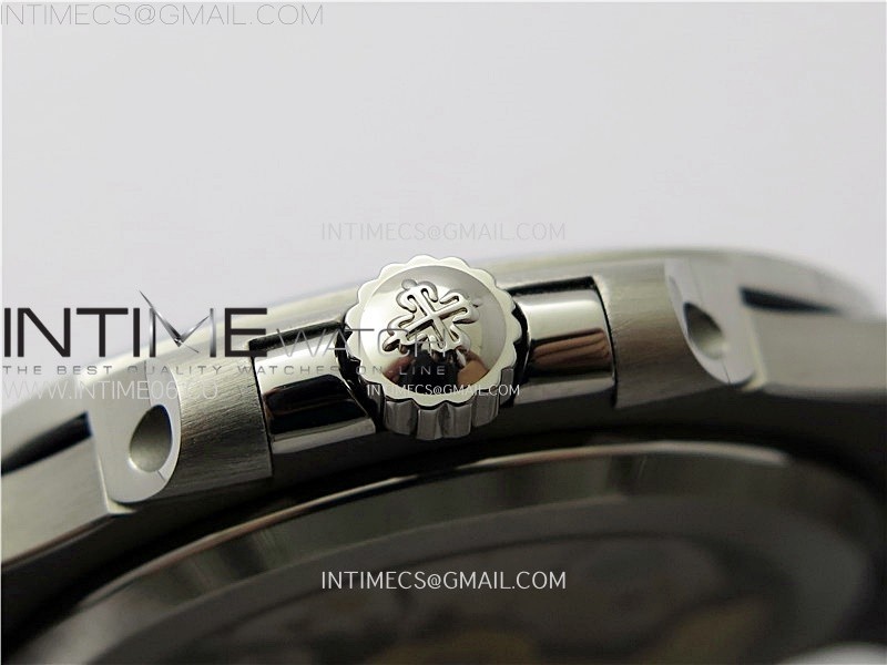 NAUTILUS 58111G PPF 11 BEST EDITION BLUE TEXTURED DIAL ON SS BRACELET ASIAN SUPER CLONE CAL.26-330CS