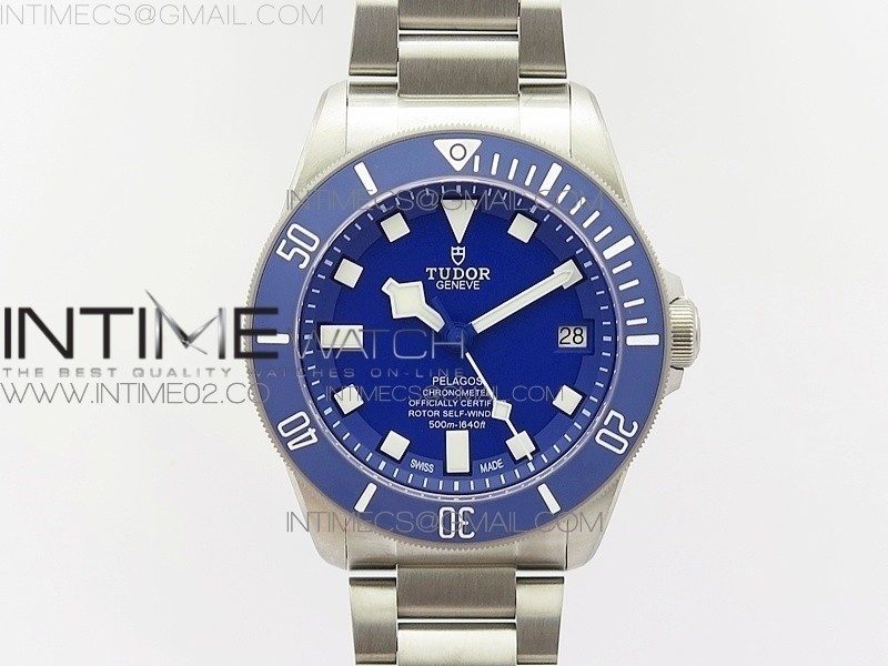 PELAGOS XF 11 V4 BEST EDITION BLUE DIAL BLUE BEZEL ON TITANIUM BRACELET MIYOTA 9015 TO CAL