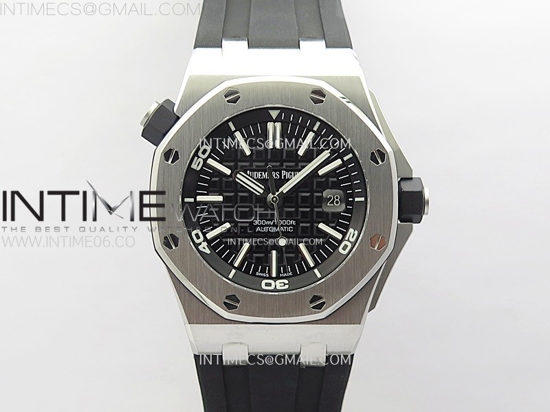 Royal Oak Offshore 15703 V2 ZF 11 Best Edition Black Dial on Rubber Strap 3120 Super Clone(Free XS rubber strap