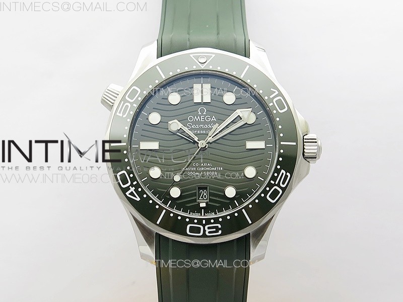 Seamaster Diver 300M ZF 11 Best Edition Green Ceramic Green Dial on Green Rubber Strap A8800