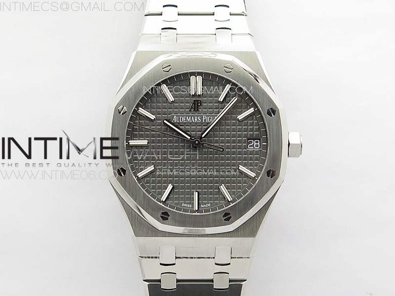 Pre Order Royal Oak 41mm 15500 SS APSF 11 Best Edition Gray Textured Dial on SS Bracelet A4302 Super Clone