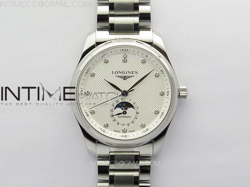 MASTER MOONPHASE SS APSF 11 BEST EDITION WHITE DIAMONDS DIAL ON SS BRACELET AL899