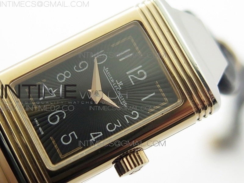 REVERSO ULTRA THIN DUOFACE RG SWF GRAY DIAL ON LINE BLACK LEATHER STRAP RONDA QUARTZ