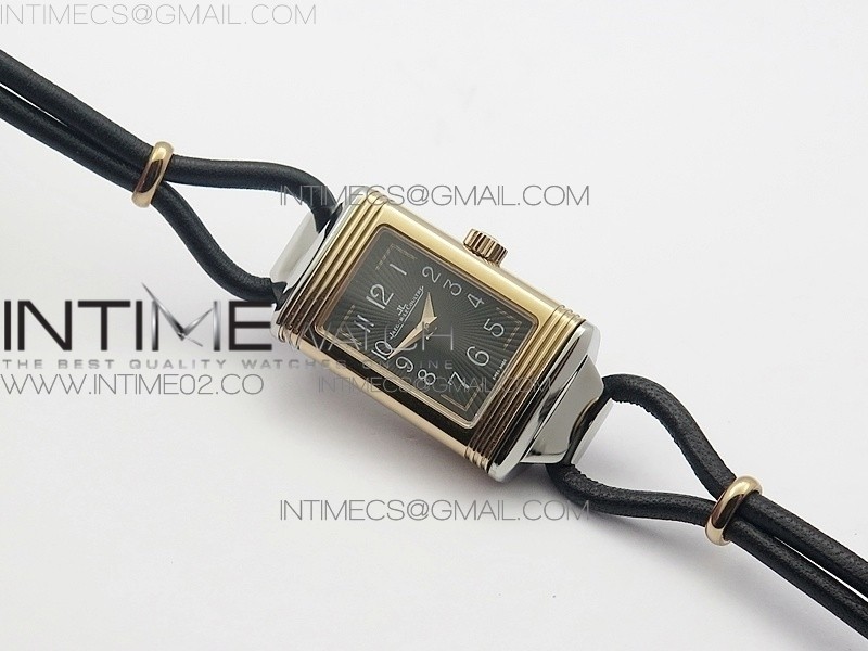 REVERSO ULTRA THIN DUOFACE RG SWF GRAY DIAL ON LINE BLACK LEATHER STRAP RONDA QUARTZ