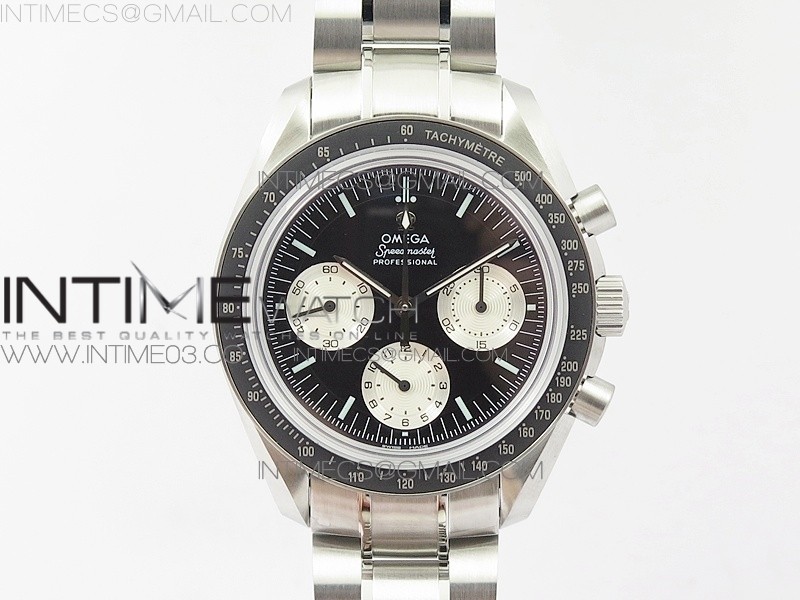 Speedmaster SS “Speedy Tuesday” OMF Best Edition Black Dial on SS Bracelet Manual Winding Chrono Movement