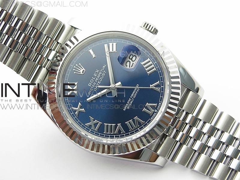 DateJust 41 126334 904 SS ARF 11 Best Edition Blue Dial Roman Markers on Jubilee Bracelet A2824 V3